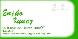 eniko kuncz business card